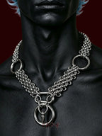 Personalized Punk Grunge Rock Spike Chain Cool Fashion Handmade Geometric Necklace Goth Y2k Charm Jewelry Hip Hop