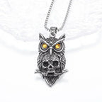 Retro Gothic Golden Cross Skull Pendant Necklace for Men Fashion Party Rock Motorcycle Riding Punk Jewelry Gift