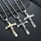 Christian Jesus Cross Pendant — Stainless Steel