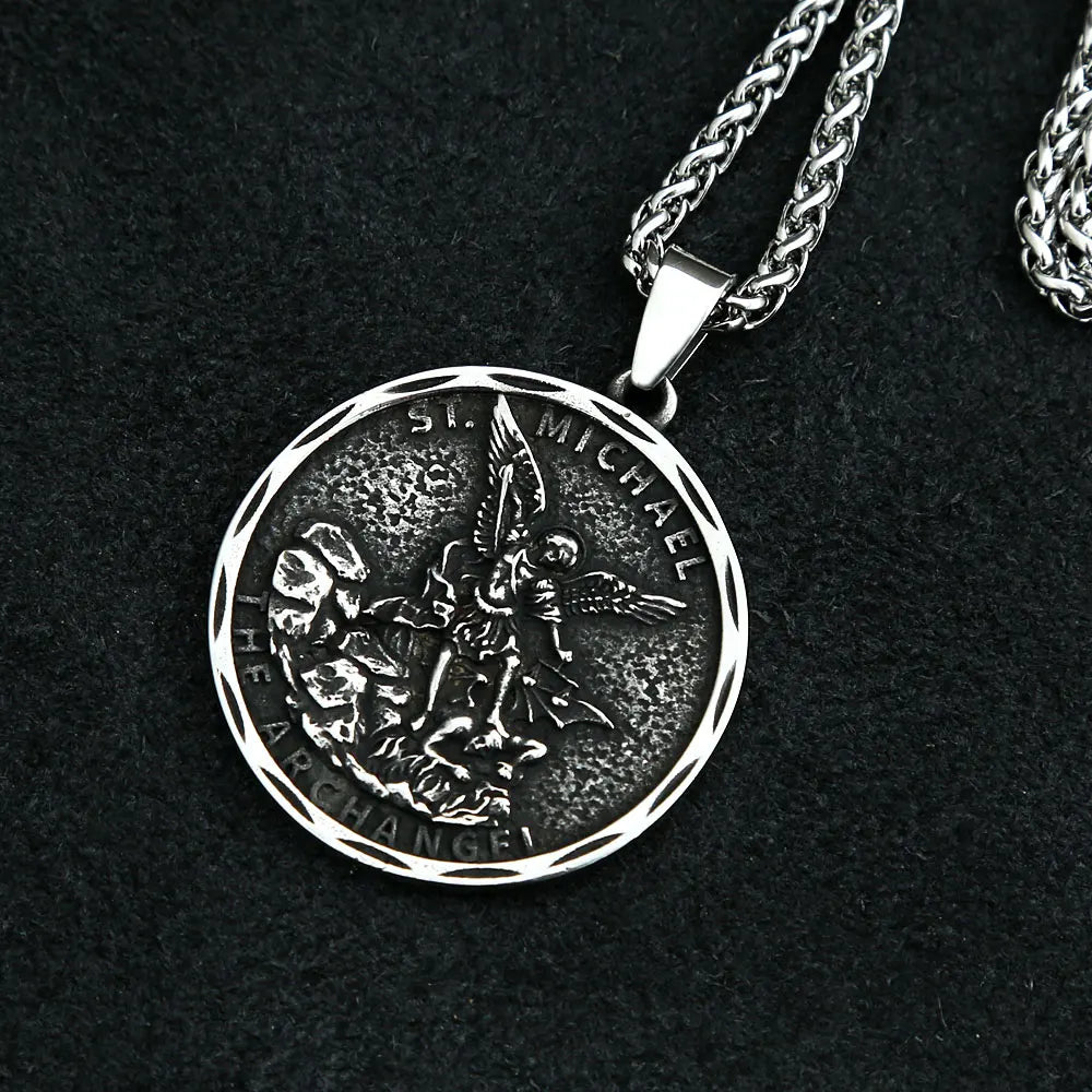 Archangel Michael Pendant — Stainless Steel