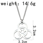 Necklace Trendy Men And Women INS Street Punk Hip-Hop JewelryNew Stainless Steel Biochemical Logo Pendant