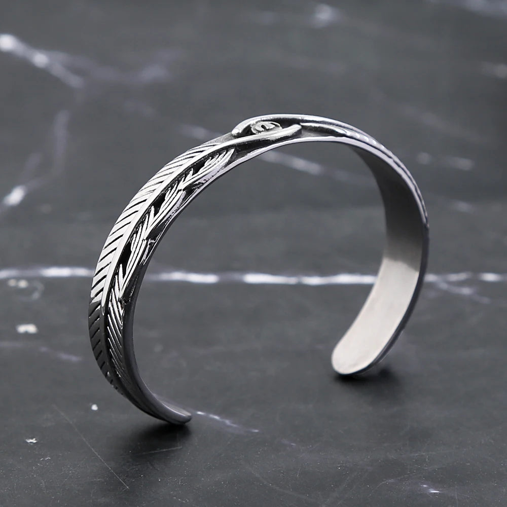 Gothic Eagle Steel Bracelet Punk Animal Feather