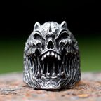 2023 New Gothic Retro Men Skull Ring 316L Stainless Steel Rings For Men Party Punk Biker Jewelry Boyfriend Gifts Male