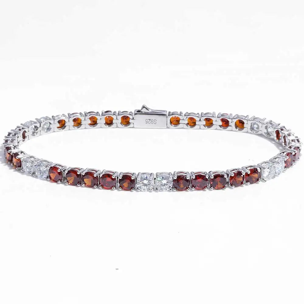 Silver 925 Moissanite Tennis Bracelet Iced Out