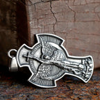 Vintage 2024 New Dropshipping Men's 316L Stainless Steel Saint Michael Pendant Necklace Lucky Chain Jewelry Man or Women Gift