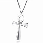 Gold Cross Ankh Pendant Necklace Stainless Steel