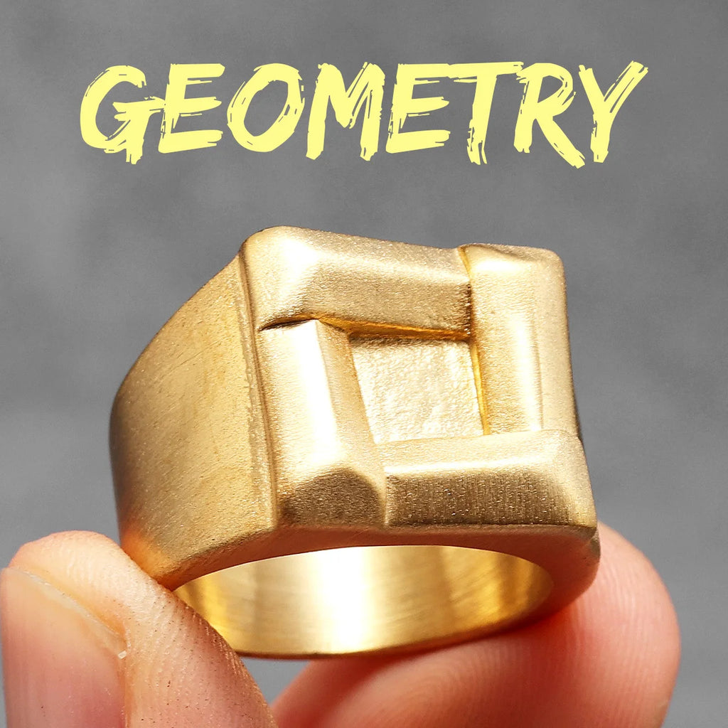 Geometry Texture Ring — Stainless Steel