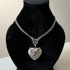 Gothic Bat Locket Pendant Necklace — Stainless Steel