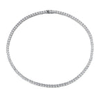Luxury Hip Hop Tennis Necklace 3m/4m/5m Created Moissanite Gemstone Unisex Basic Tennis Chain Necklace Fine Jewelry Wholesale