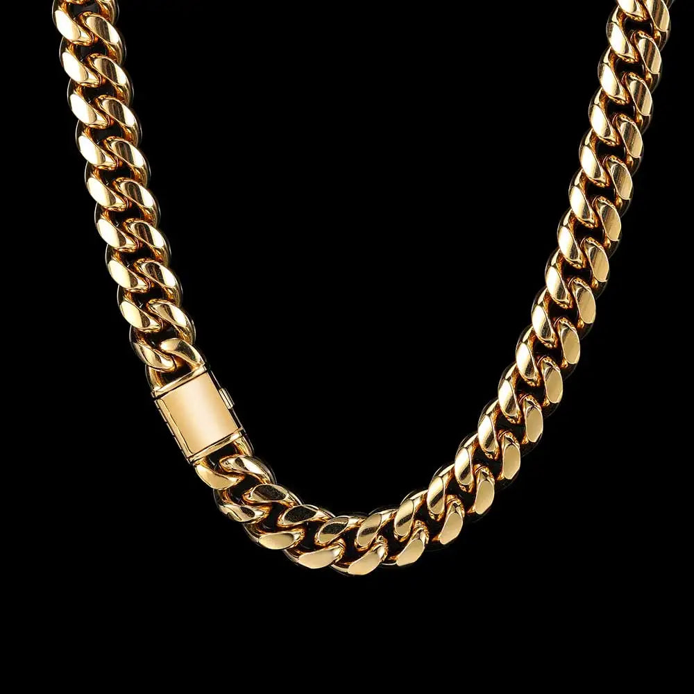 Stainless Steel Cuban Chain Necklace Miami 8-14MM