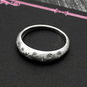 Two-Tone Ring Inlaid Shiny Zircons Matte