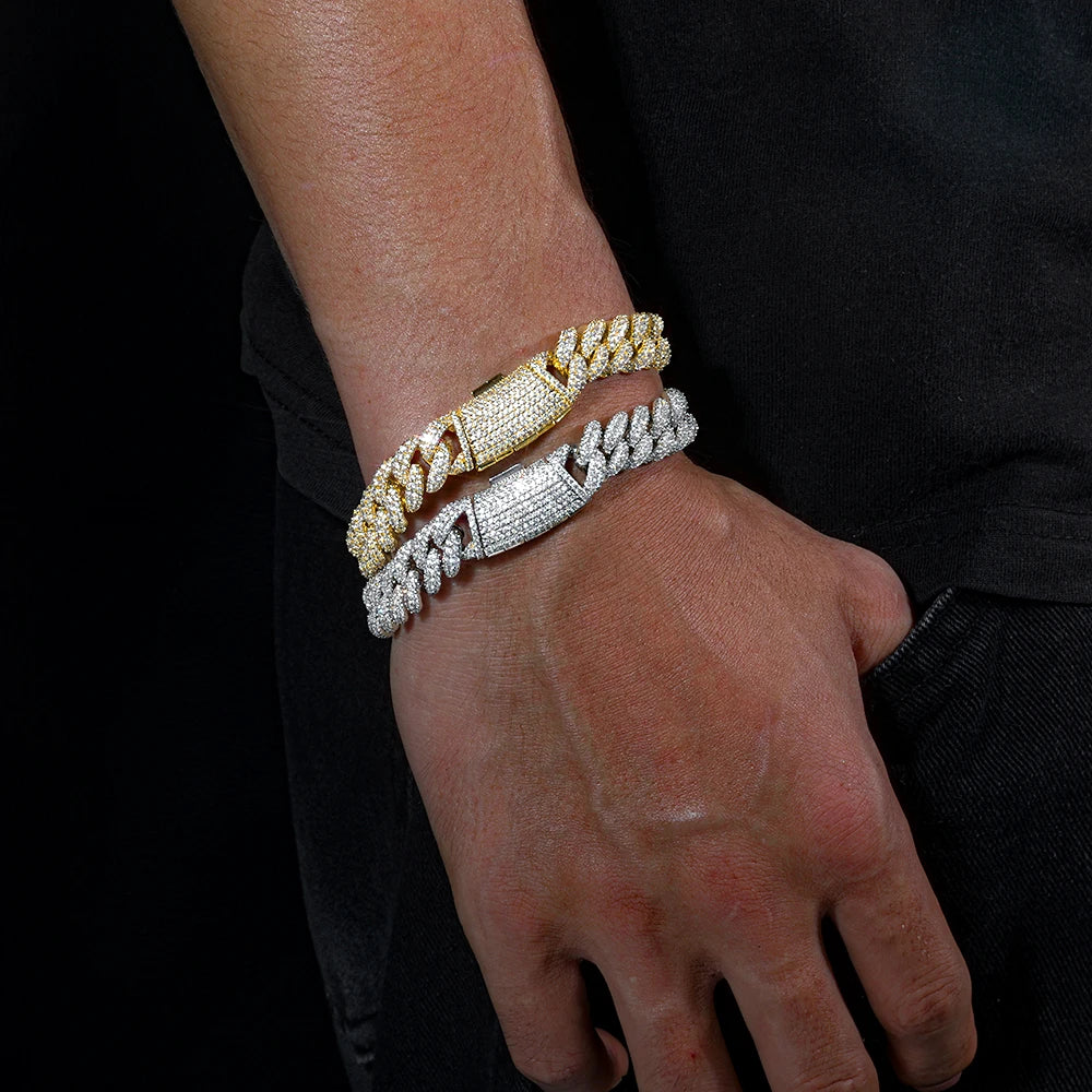 Iced Out Cuban Bracelet Stainless Steel 11MM