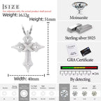 TUHE Hight Quality Cross Pendant Moissanite Spider pendant 925 Sterling Silver Pendant For Men Hip Hop Jewelry