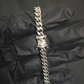 Gold Cuban Necklace Moissanite Clasp VVS