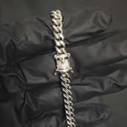 Gold Cuban Necklace Moissanite Clasp VVS