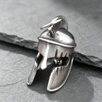Vintage Spartan Helmet Guardian Bell Pendant Necklace Stainless Steel Unisex Punk Rock Motorcycle Talisman Jewelry Best
