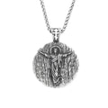 Vintage Gothic Stainless Steel Catholic Jesus Pendant Necklace Fashion Punk Cross Amulet Necklaces For Men Religion