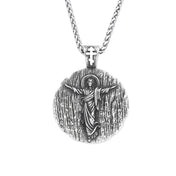Gothic Jesus Cross Pendant Necklace Stainless Steel