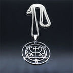 Satan Seal Silver Chain Necklace — Stainless Steel