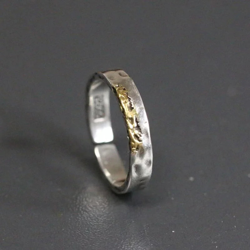 Top Quality 925 Sterling Silver Ring For Men Jewelry Charming Gold Silver Collision Ring Male Gift For Boyfriend