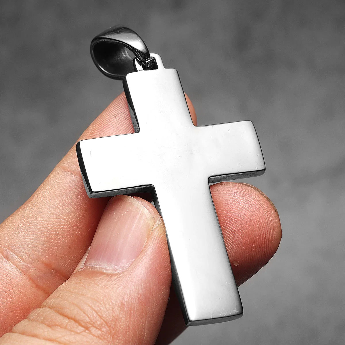 Lion Carving Flowers Cross Men Necklaces Stainless Steel Pendant Chain Women Fashion Jewelry Punk Accessories Gifts