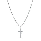 Punk Cross Pendant Necklace for Men — Stainless Steel Chain