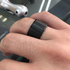 Men Ring 15mm Extra Wide Tube Black Stainless Steel Chunky Band Cigar Rings Male Jewelry Mens Accessories