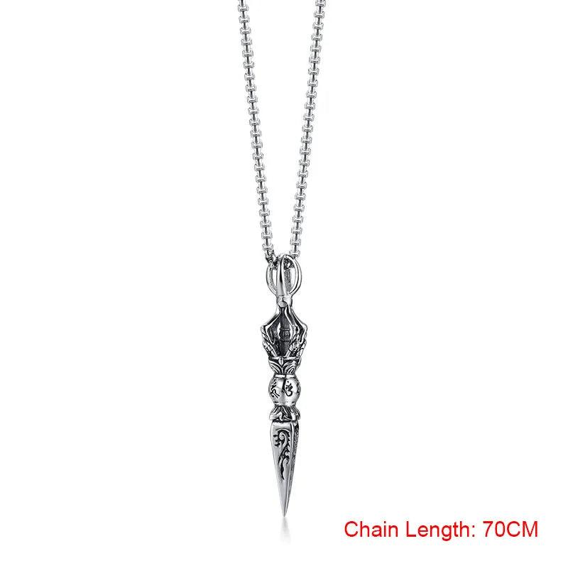 Tibetan Buddhist Vajra Pendant — Stainless