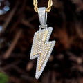 Alinoya Hip Hop Men Fashion Lightning Pendant Wholesale Jewelry Using High Quality CZ Cubic Zirconia Necklace
