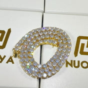 Iced Out Stainless Steel Cuban Chain 6MM