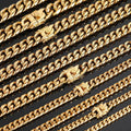 6mm/8mm/10mm/12mm Hip-Hop High Polished Gold Color 316L Stainless Steel Curb Cuban Link Chain Necklace Gift For Men