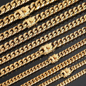 316L Stainless Steel Curb Cuban Chain Necklace 6–12MM